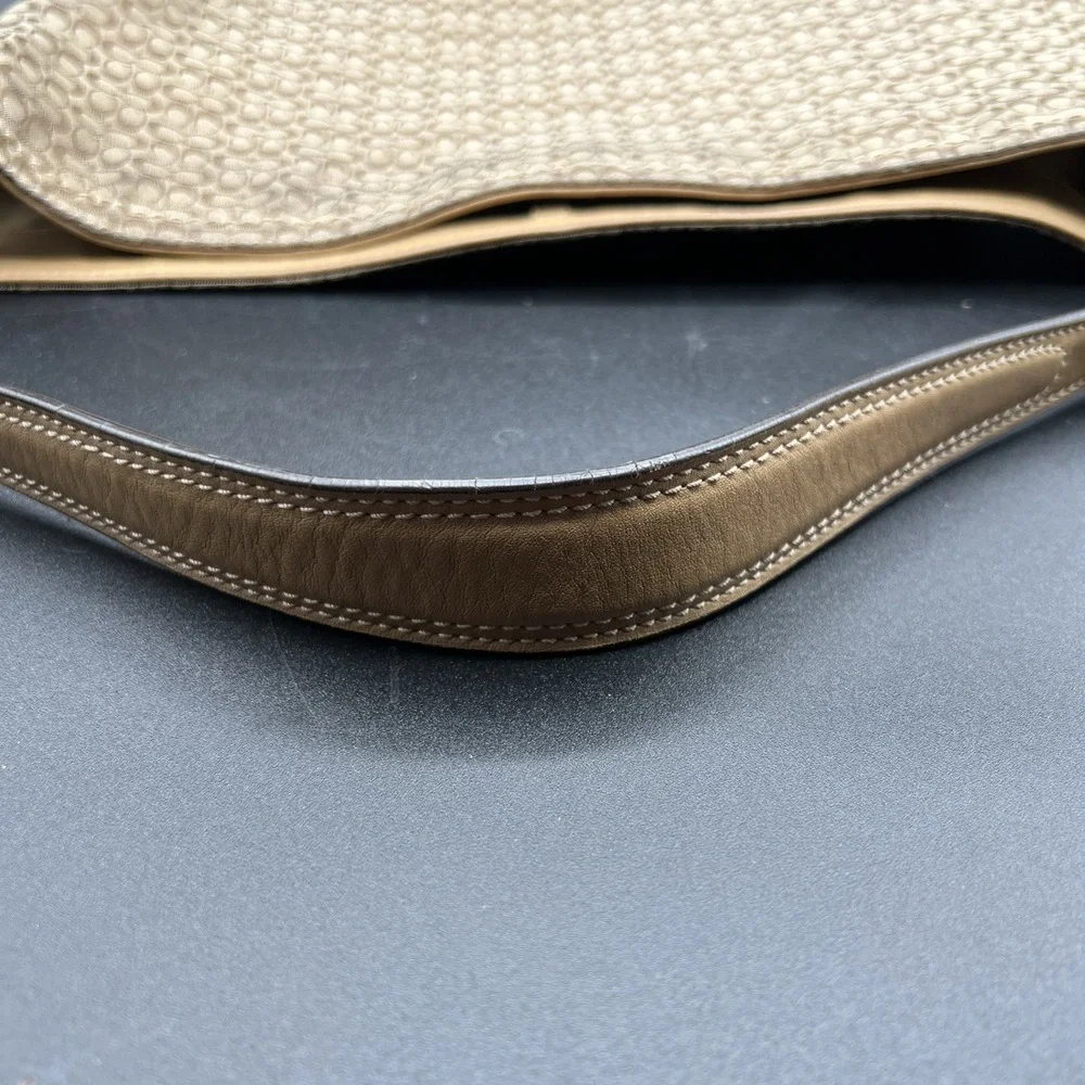 Coach Signature Brown Canvas‎ Suede Hobo Shoulder Bag